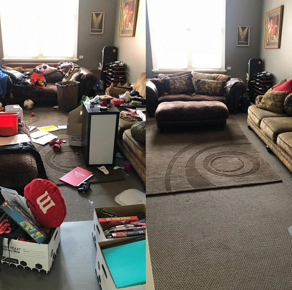 Поддерживащая уборка трехкомнатной квартиры
